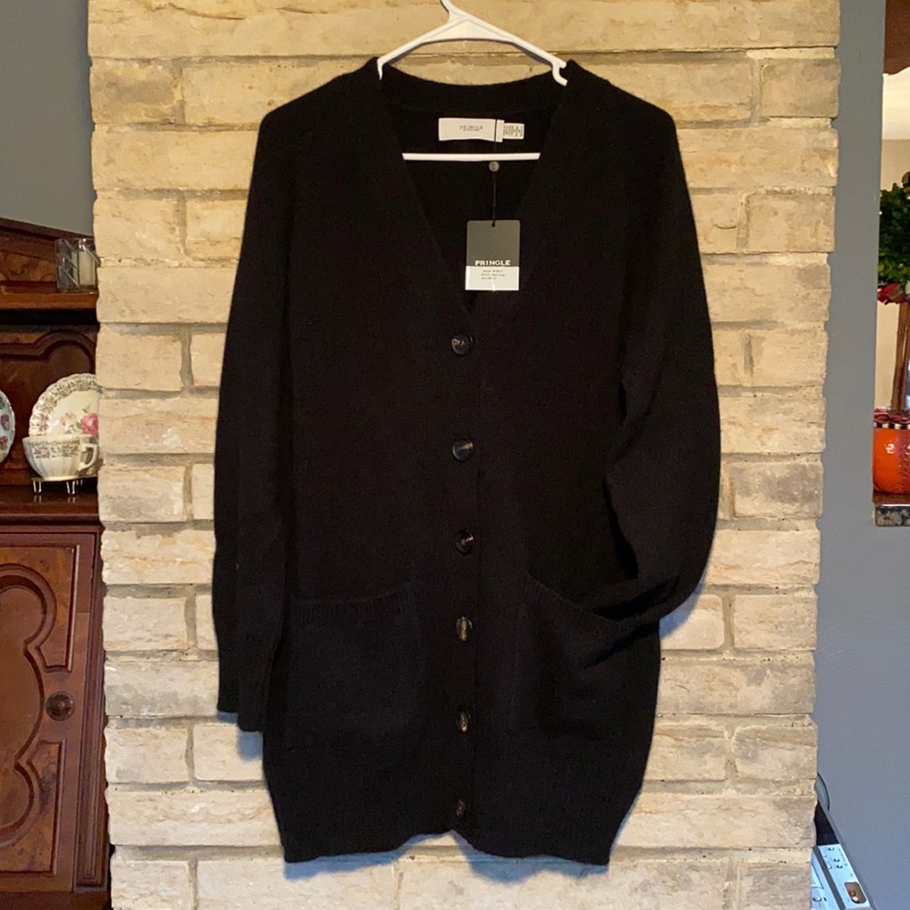 Black cashmere cardigan